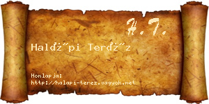 Halápi Teréz névjegykártya