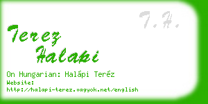 terez halapi business card